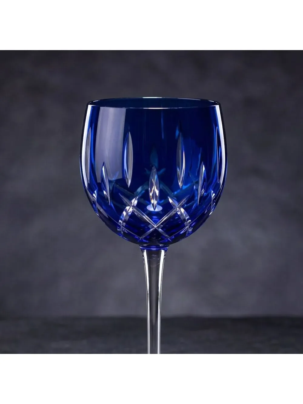 Vintage Gorham Crystal Lady Anne Sapphire Blue Hock Wine Glass 8 3/8